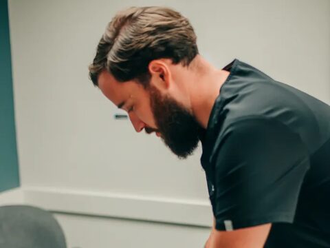 Dr. Jennings adjusting a patient's spine